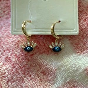 Evil eye fashion, earring